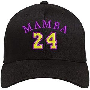 Mamba 24 Men Women Cotton Hat Adjustable Strapback Baseball Cap Black